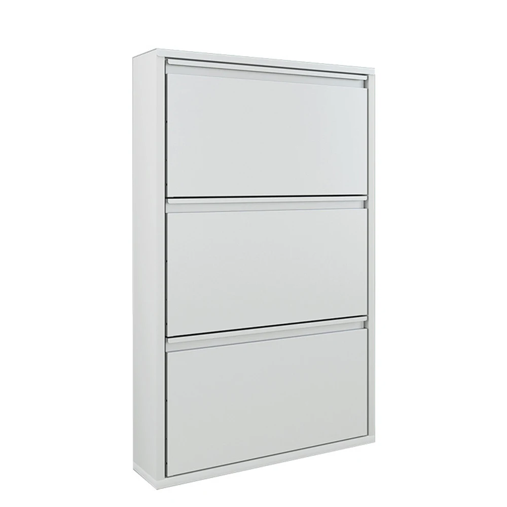 

2023 New Ultra Thin Shoe Cabinet Home Door Flip Bucket Entry Small Unit Storage 15cm Narrow Shoe Rack Carbon Steel Material