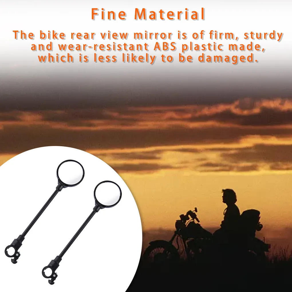 

Pack of 2 Bicycle Handlebar Rear View Mirror Portable Removable Rotatable Adjustable Scooter Rearview Accessories
