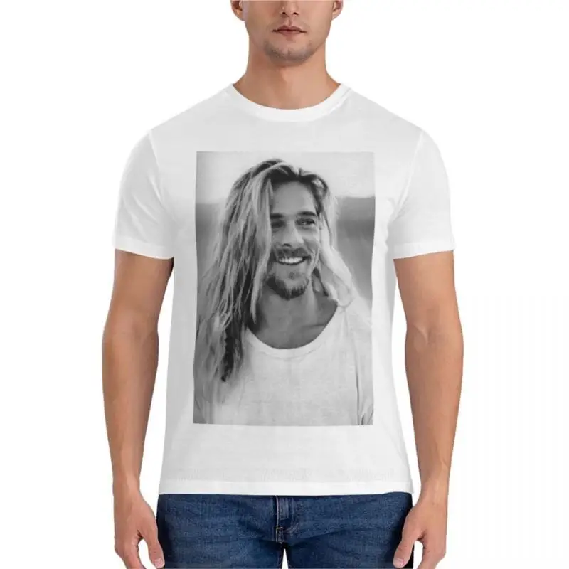 Футболка мужская с рисунком Брэда Питта модная тенниска оверсайз в Корейском