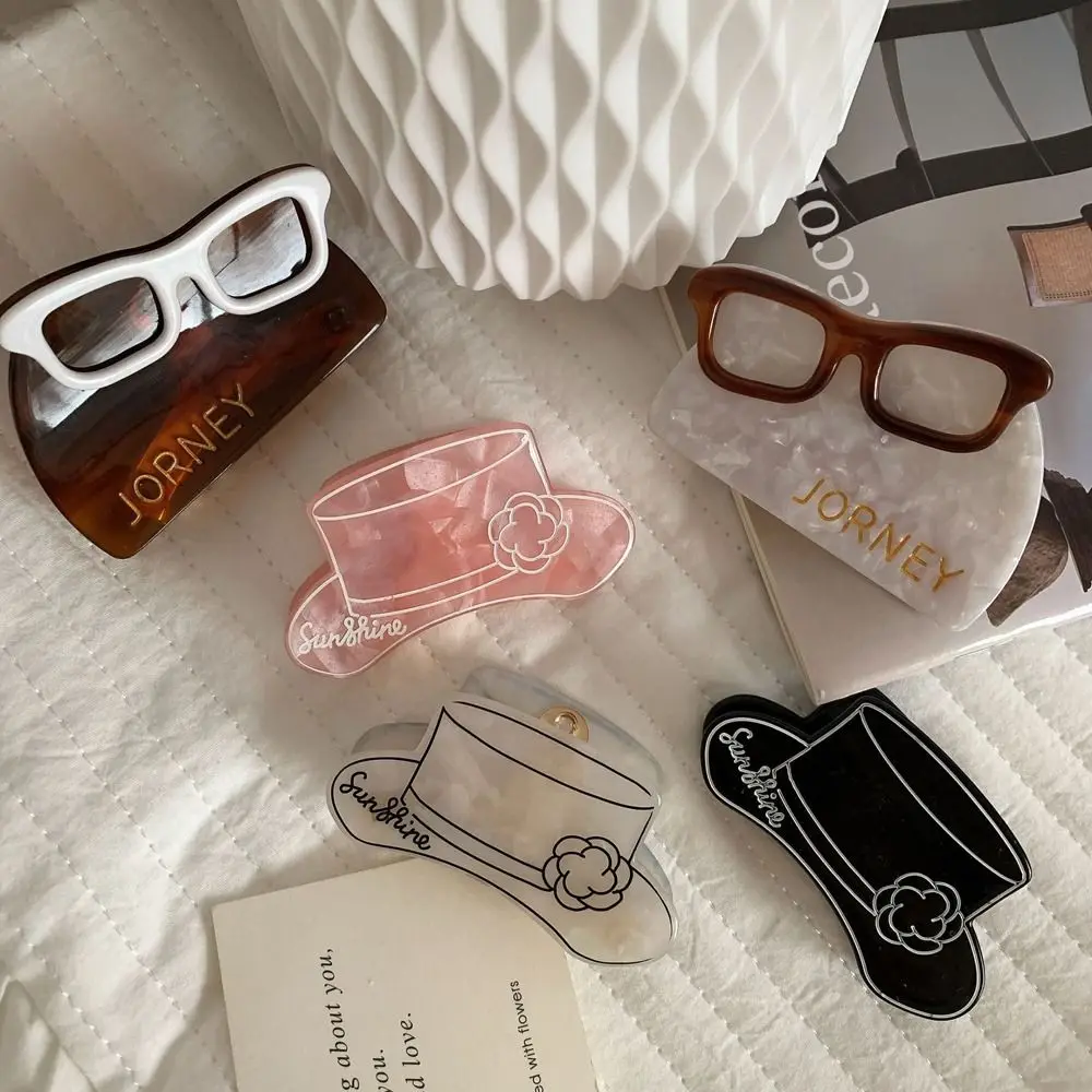 

Flower Small Hairpins Fashion Headwear Acetate Hats Hair Claws Korean Shark Clip Geometric Hairgrips Women Hair Clips