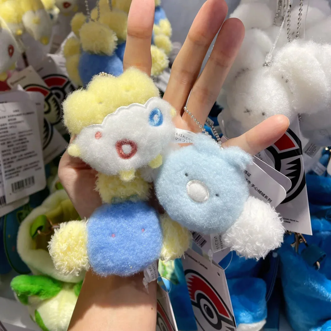 Фото Оригинальная плюшевая игрушка-подвеска PokéMon Palm Furry Series Slowpoke Snorlax Tandemaus Garage Kit, модный аксессуар для сумки №3