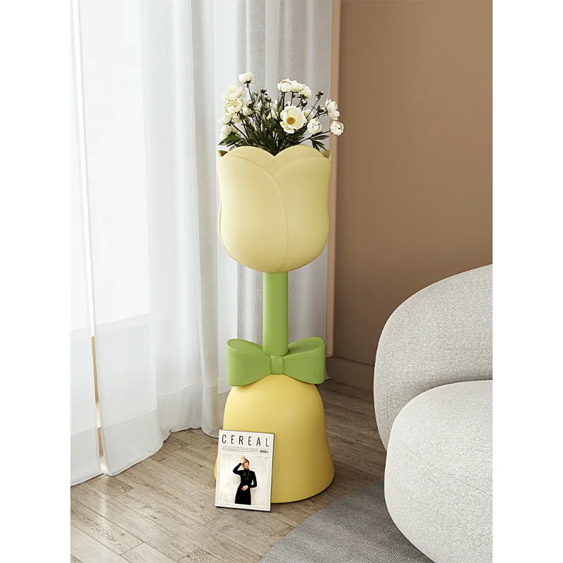 

Tulip storage, floor to floor large vase, flower arrangement, home decoration, living room, TV cabinet, bedroom, home decoration