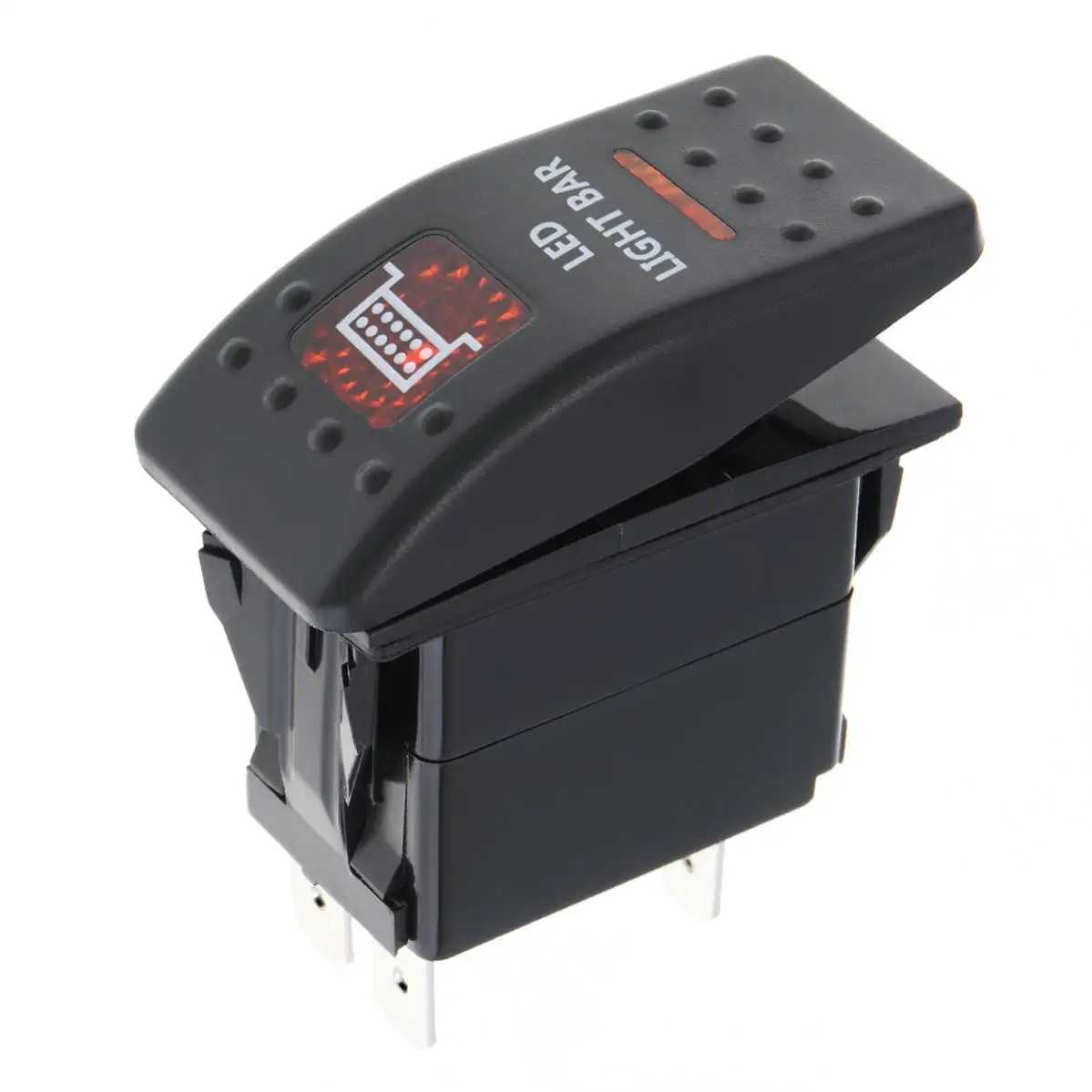 

Автомобильный переключатель Swithes 12/24В красный