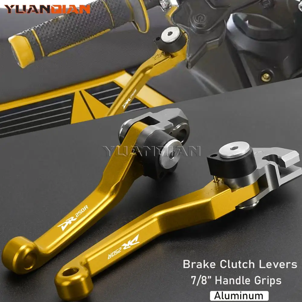 

For suzuki DR250R DR 250R DR250 R 1997 1998 1999 2000 Motorcycle Aluminum Pivot Clutch Brake Levers Dirt Bike Lever Handle Grips