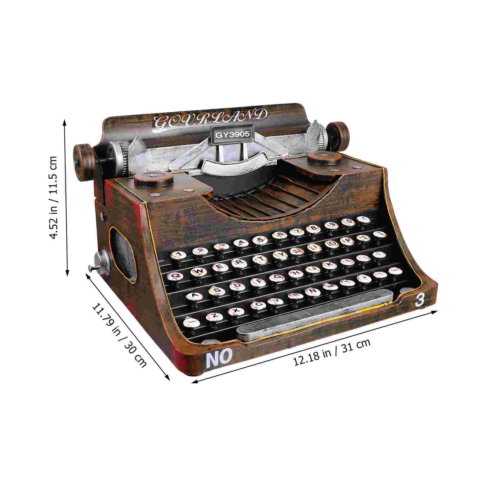 Винтажная статуя пишущей машинки настольный орнамент принтер ремесла украшения