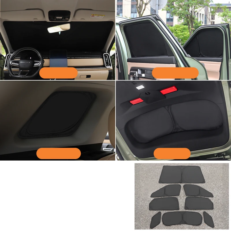 

Для JAECOO J7 2024 2023, Стайлинг автомобиля, солнцезащитный козырек, переднее лобовое стекло, солнцезащитная штора, изоляционная солнцезащитная сетка, аксессуары