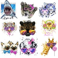 colorful cute animals fusible textile transfer iron transfer sticker applique clothes iron on patches custom patch logo patch