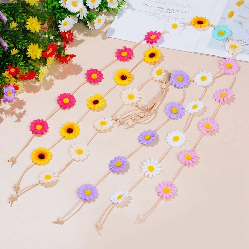 2 шт. повязка на голову в стиле хиппи с цветочным принтом летние аксессуары для