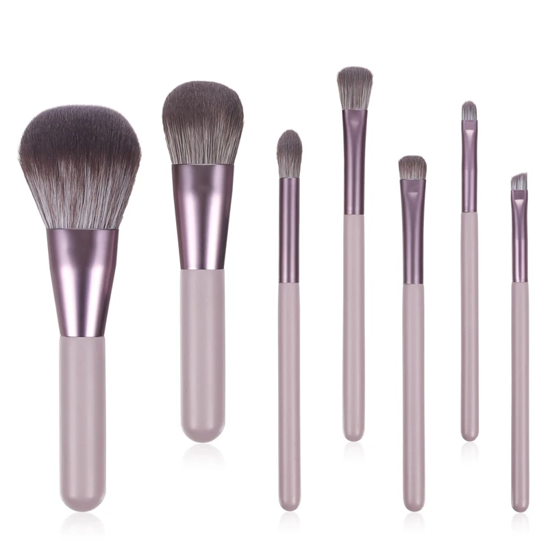 

7Pcs Makeup Brushes Set Cosmetic Foundation Powder Blush Eye Shadow Lip Blend Wooden Make Up Brush Tool Kit