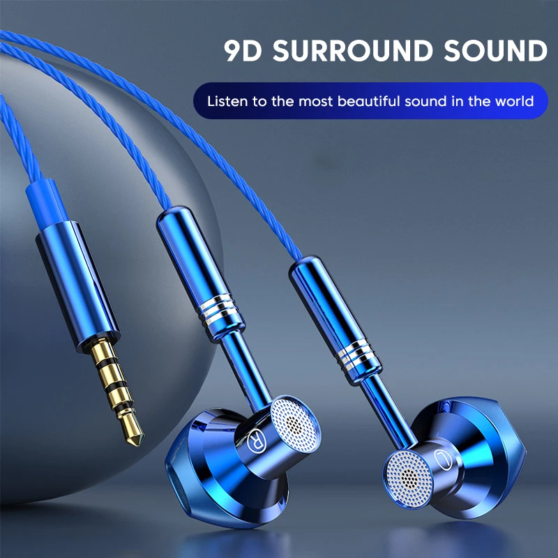Металлические Проводные Наушники Hi-Fi 3 5 мм наушники-вкладыши с басами