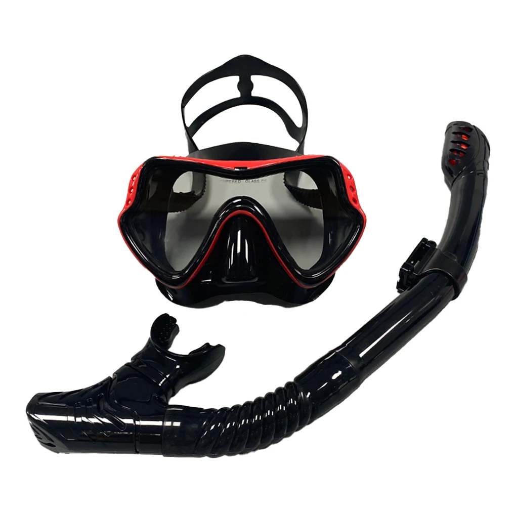 

Silicone Diving Glasses Non-slip Removable Adjustable Elastic Strap Swimming Snorkelling Goggles with Breathing Tube