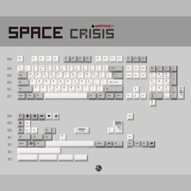 Механическая клавиатура Space Crisis 142 клавиши Cherry Profile DYE Subbed PBT полные наборы для GH60