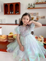 2022 summer new girl dress short sleeve children fairy skirt fashion baby princess dress tutu dress fashion boutiquekidsclothing