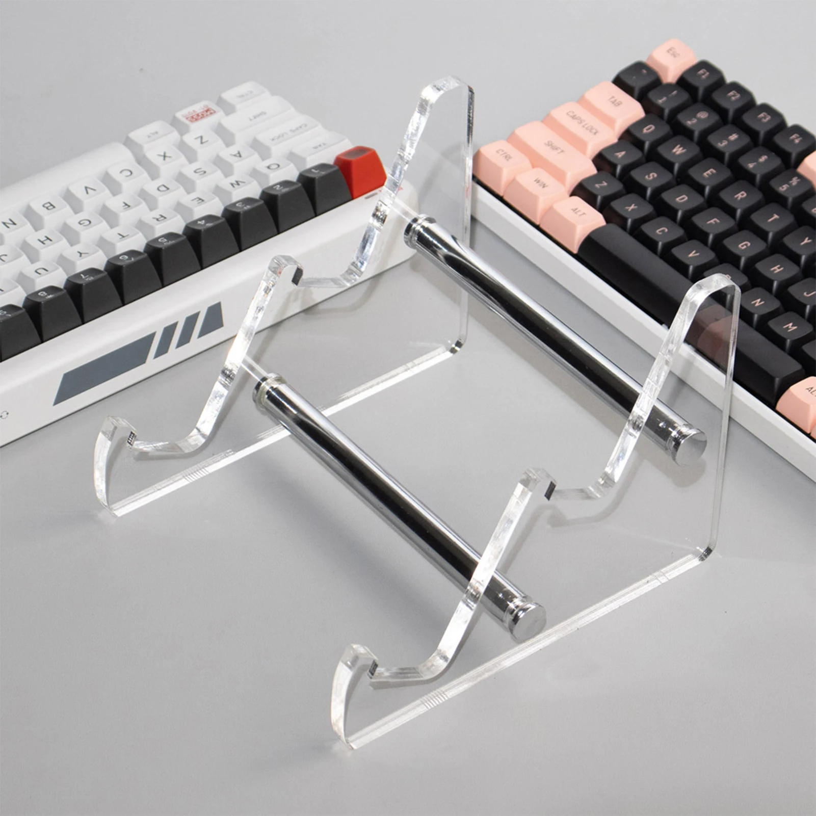 Keyboard Holder Stand Acrylic Keyboard Storage Stand 3-Tiers 2-Tiers 1-Tier Transparent Display Keyboard Holder For Home Office