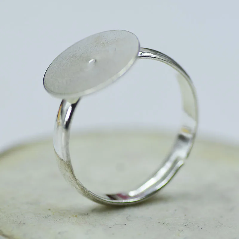 

500pcs 10mm Metal Adjustable Blank Rings Setting For DIY Handmade Ring Jewelry Making Finding Supplies Accessories