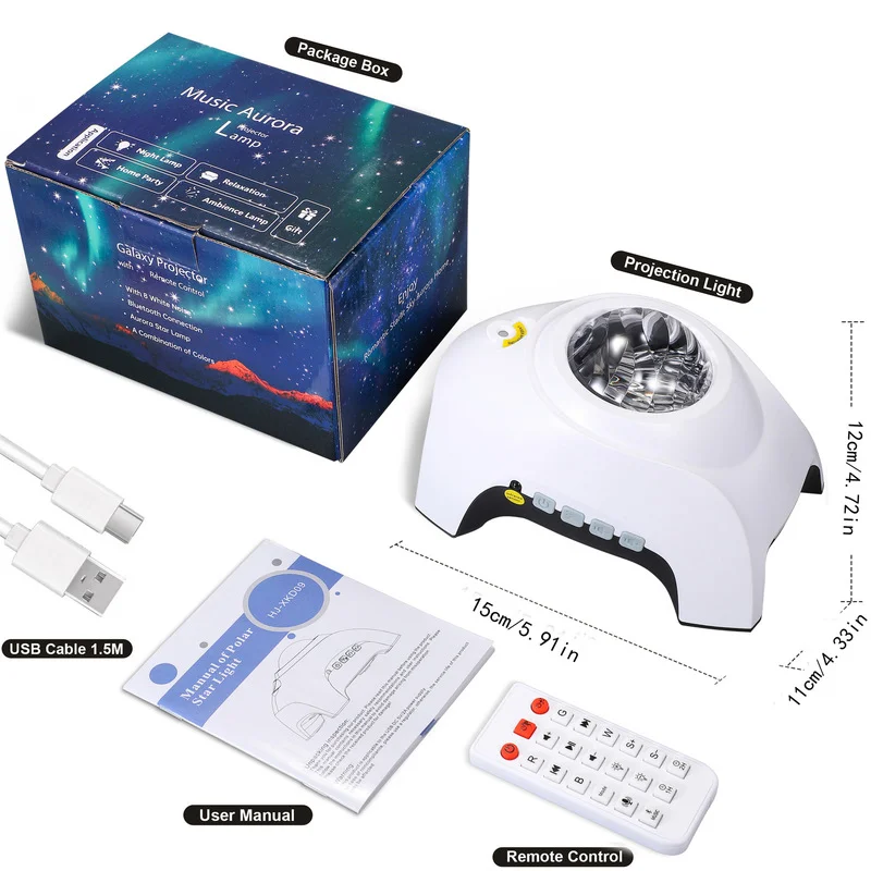 

Smart Star Light Interior Bluetooth LED Starry Laser Atmosphere Ambient Projector USB Car Roof Night Home Decor Wireless Control
