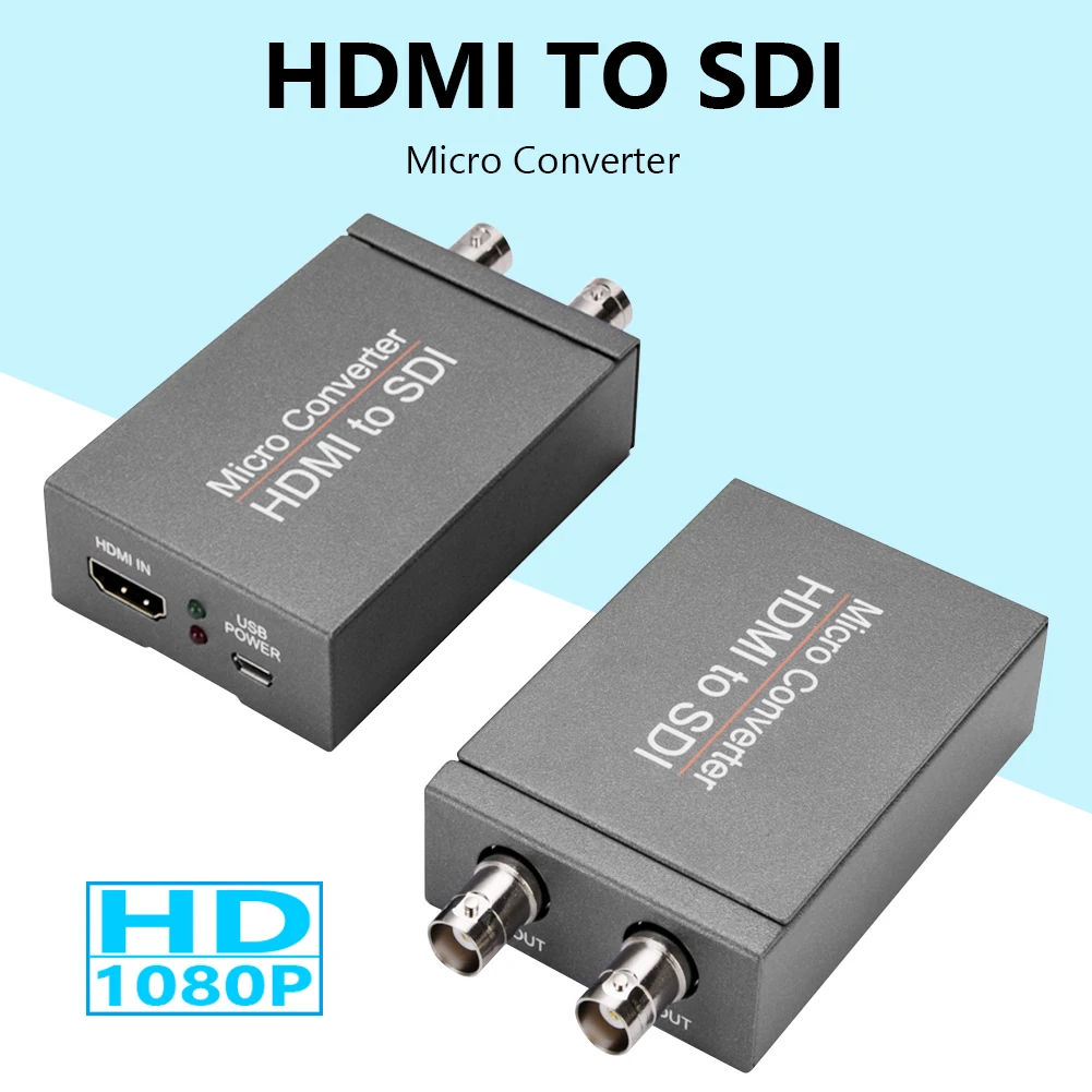 

Converter 1080P HDMI-compatible to 3G HD SDI Video Audio Micro Installation Disassemble Conveniently for HDTV Monitor Camera