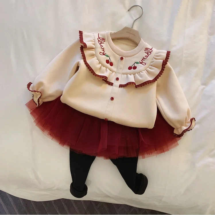 

Droshipping Children Autumn 2022 Set Jacket +Tulle Skirt 2PCS Baby Girl Princess Clothing Sets For Kids Outfits Tracksuit 아동복