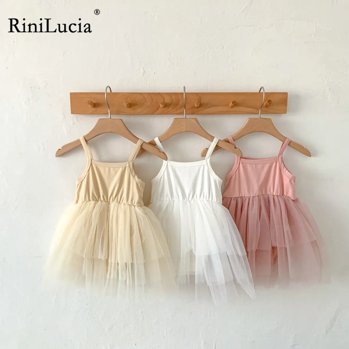 

2023 Newborn Baby Girl Princess Dress Summer Sleeveless Tulle Babies Jumpsuit Girls Romper Overall Girls Slip Dress