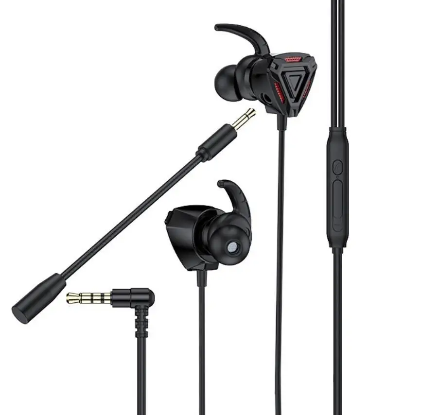 

Gaming Headset With Microphone Pluggable In-ear Mobile Phone Computer 3.5mm Gamer Earphones for PUBG PS4 CSGO PC Smart Phone