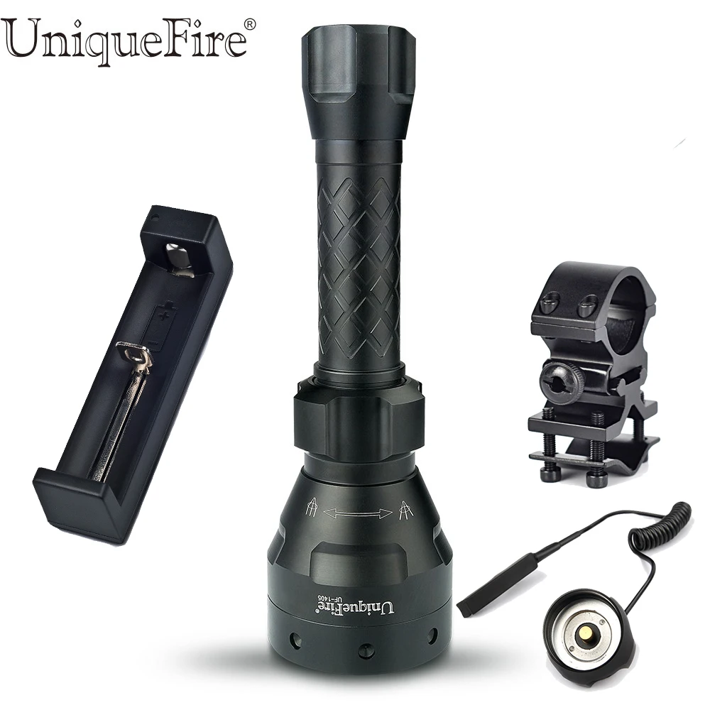 UniqueFire 1405 XPG White Light LED Flashlight Kit Set including Flash light Torch Remote Pressure Charger Scope Mount | Освещение