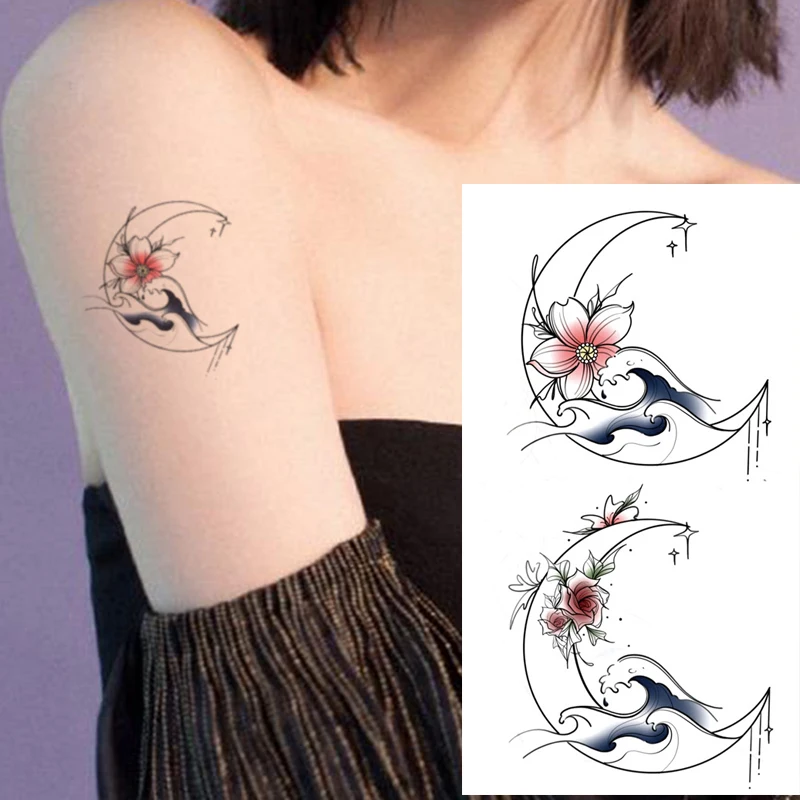 Тату-наклейка с цветами бабочками и ногами | Красота здоровье