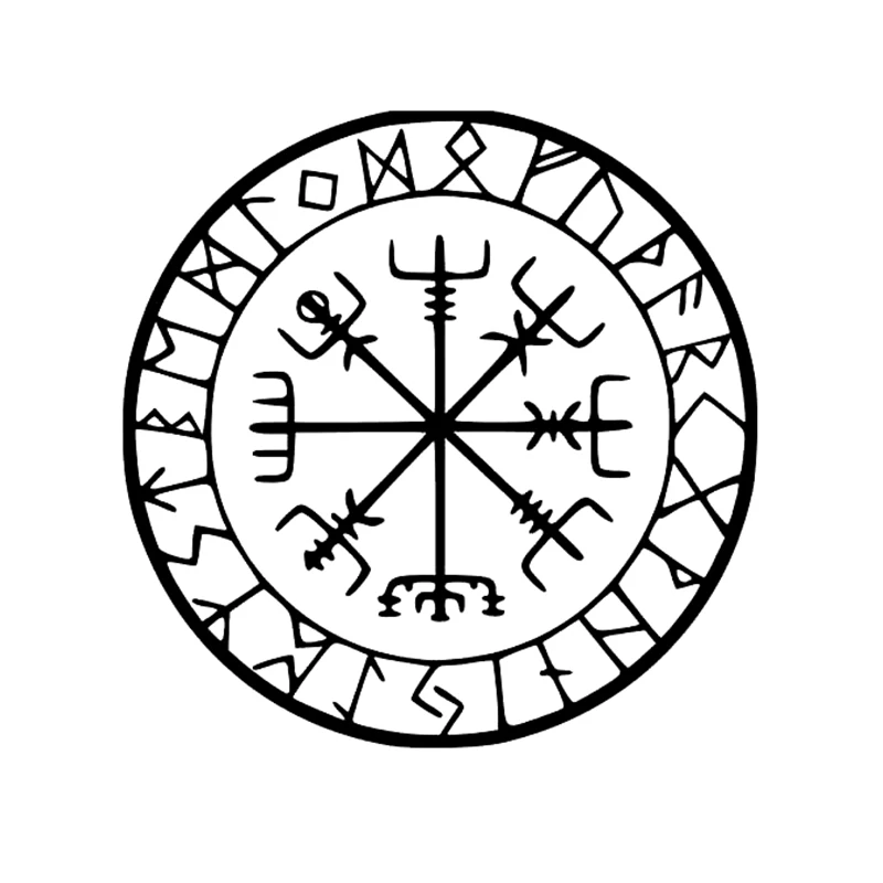 

Виниловая наклейка Vegvisir Compass Meval