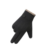 spring autumn and winter new mens dehaired angora warm driving and biking touch screen velvet cold protection gloves