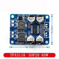 tpa3118 pbtl amplifier 60w 8v24v mono digital audio power amplifier board amp module