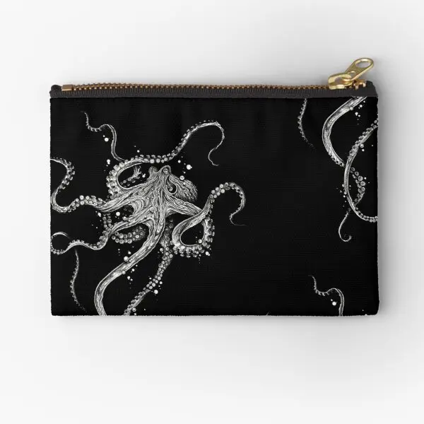 

Octopus Zipper Pouches Socks Women Pocket Men Small Coin Cosmetic Storage Bag Underwear Panties Wallet Key Pure Money Packaging