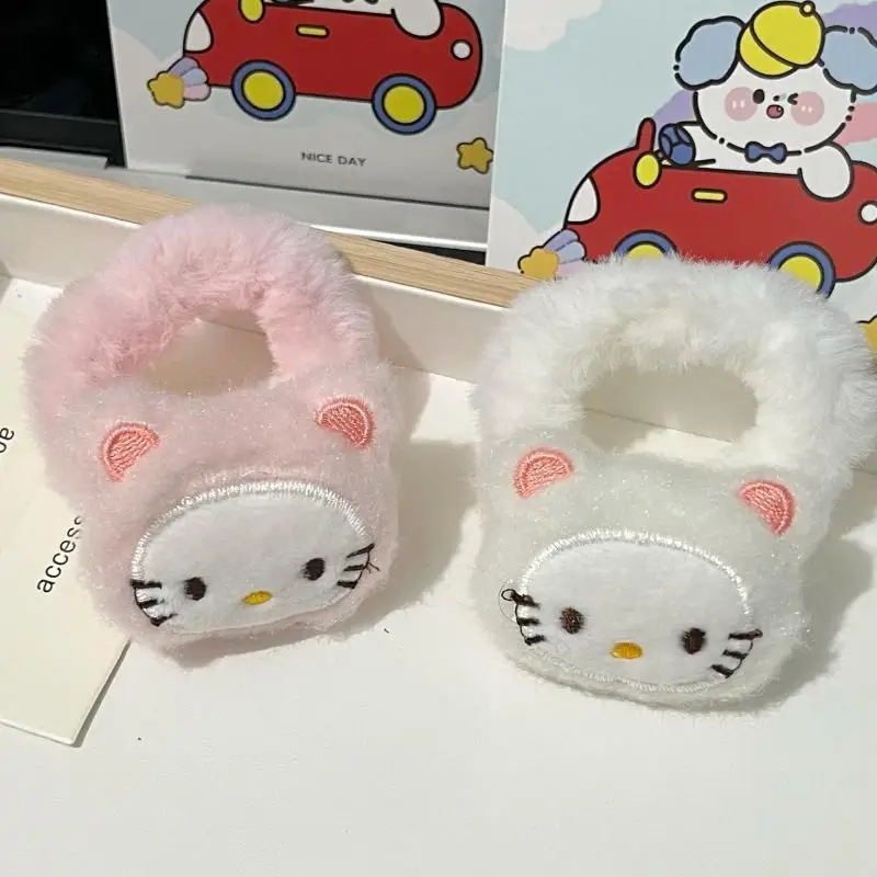 

Cartoon Sanrio Plush Hair Bands Hello Kittys Accessories Cute Beauty Kawaii Anime Hair Accessories Hair Rope Toys for Girls Gift