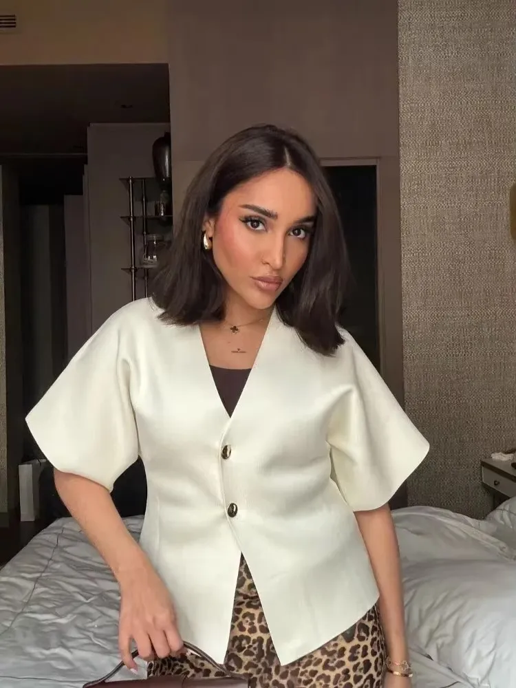 Укороченный вязаный кардиган топы для женщин новинка 2024 осенняя мода элегантный