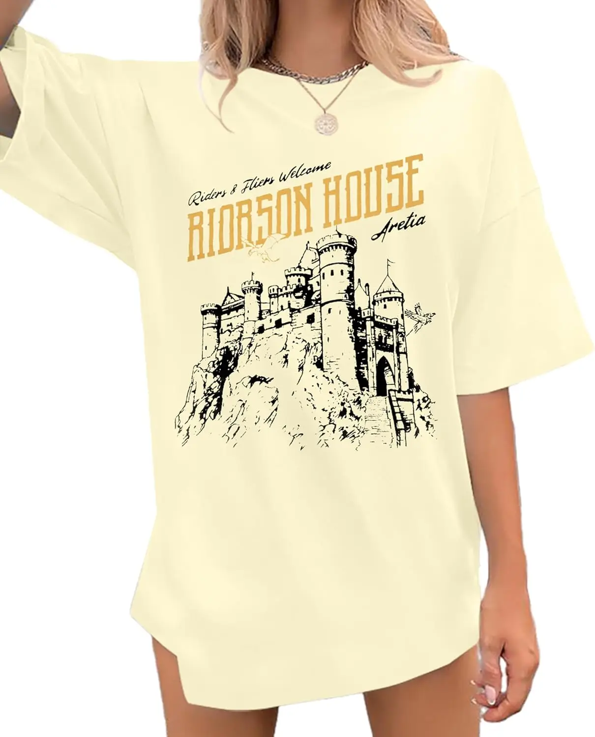 Футболка женская оверсайз с принтом четвертого крыла винтажная графическая