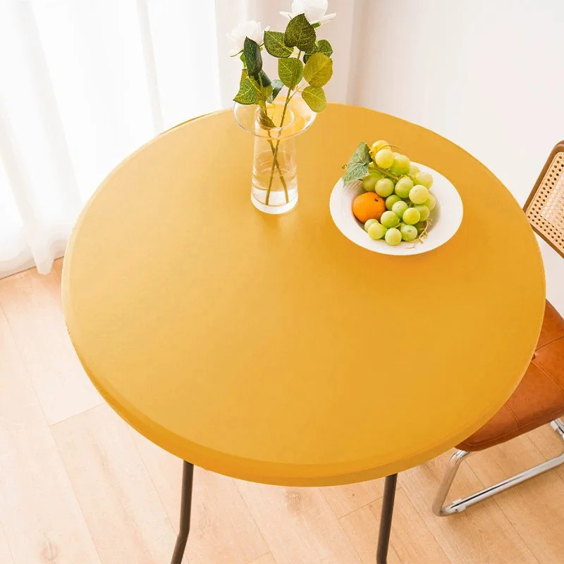 

Водонепроницаемая эластичная скатерть для круглого стола 60-140 см, полиэстер/хлопок