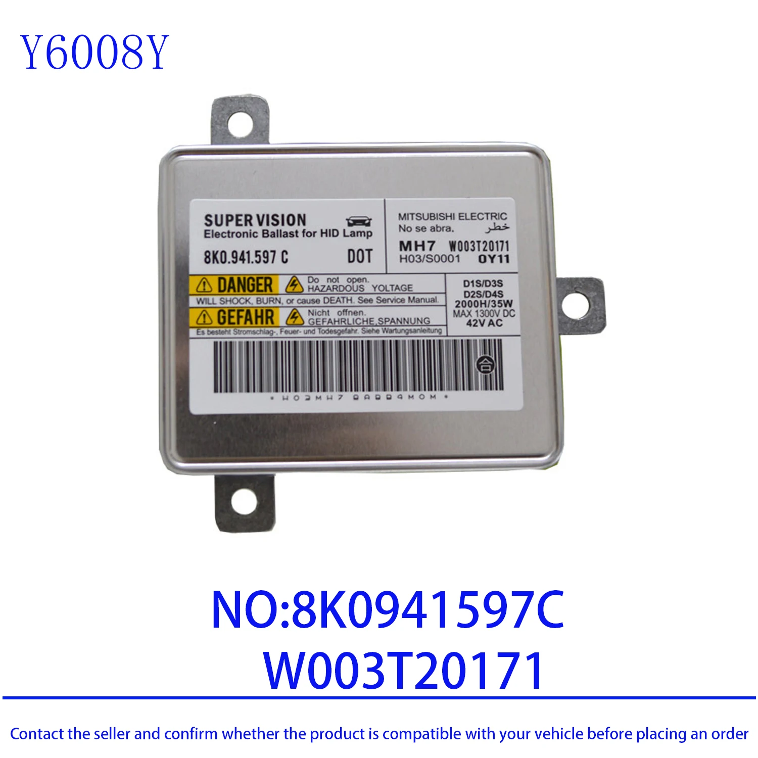 Контроллер ксеноновой балластной лампы D3S 8K0941597C W003T20171 для Audi A6 S6 A7 S7 A8 S8 Q7