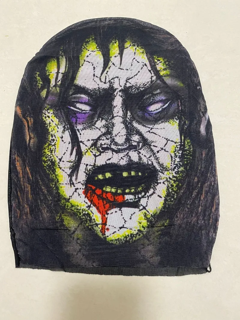 Мужская страшная маска с полным покрытием из спандекса Сетчатая Маска на капюшон