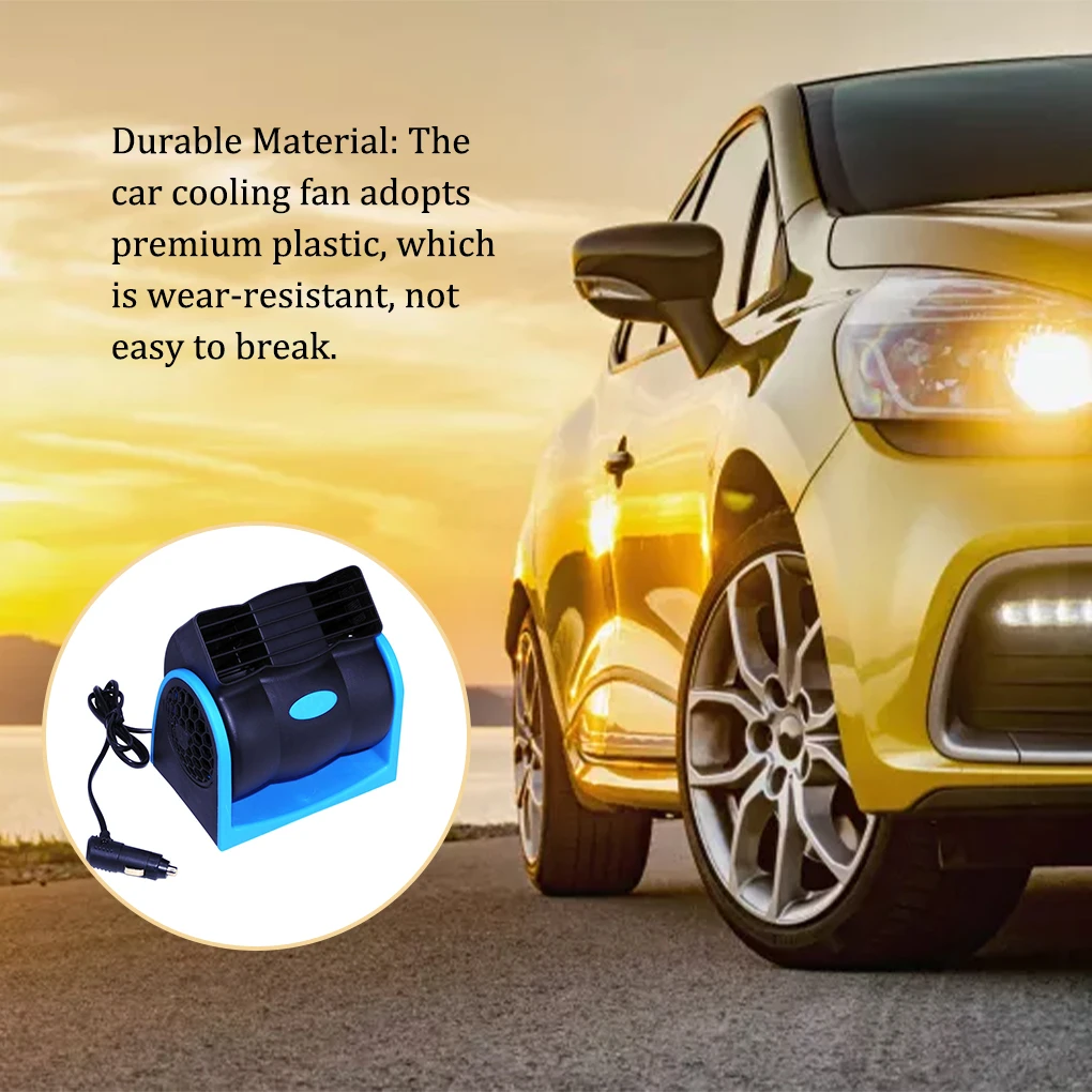 

12V Car Cooling Fan Air Conditioner Back Seat Truck Auto Silent Adjustable Cooler Smoke Vent Summer with Cigar Lighter