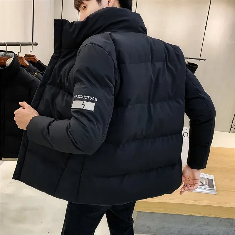 

Chaquetas acolchadas gruesas de algodón para hombre, Parkas cálidas, abrigos, ropa de invierno, moda coreana, 2023