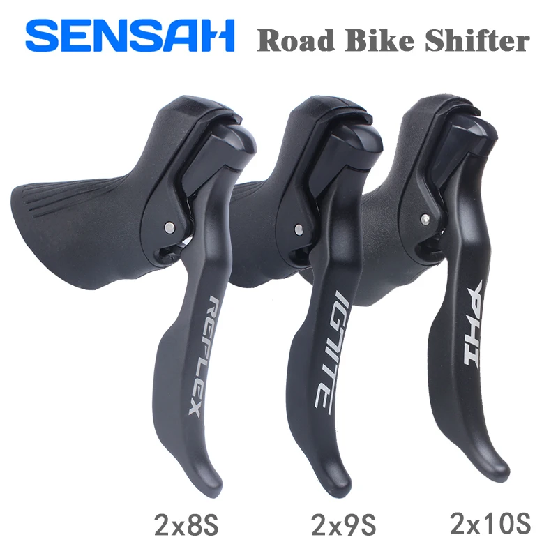 Рычаг переключения передач SENSAH для шоссейного велосипеда 2x8 2x9 2x10 2X1 1 скоростной