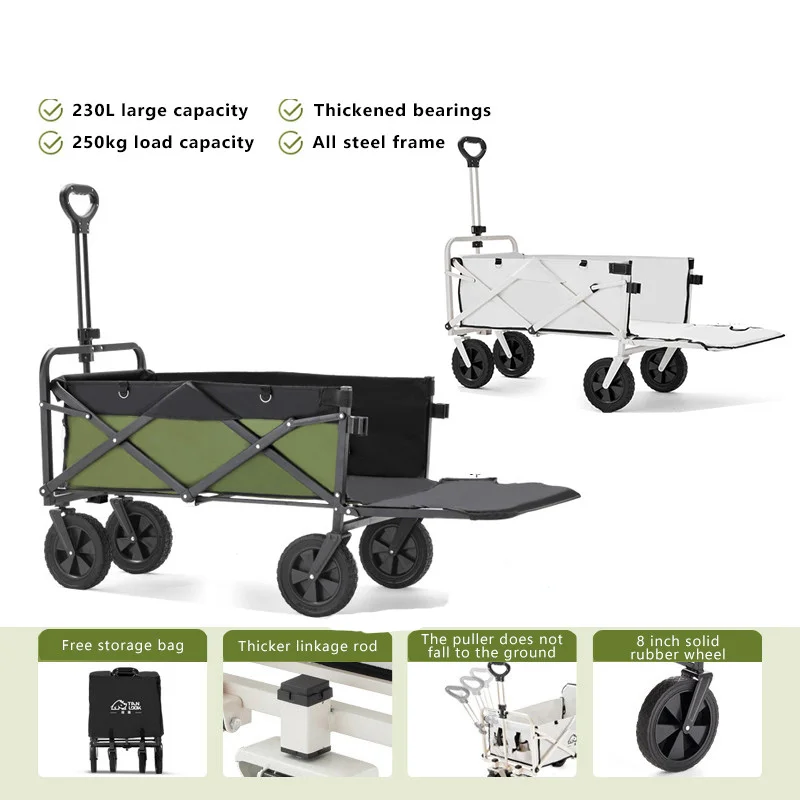 

Aircraft wheeled carts Outdoor foldable hand pushed wildlife carts Camping ground Trailer pull rod Rear small carts Camping