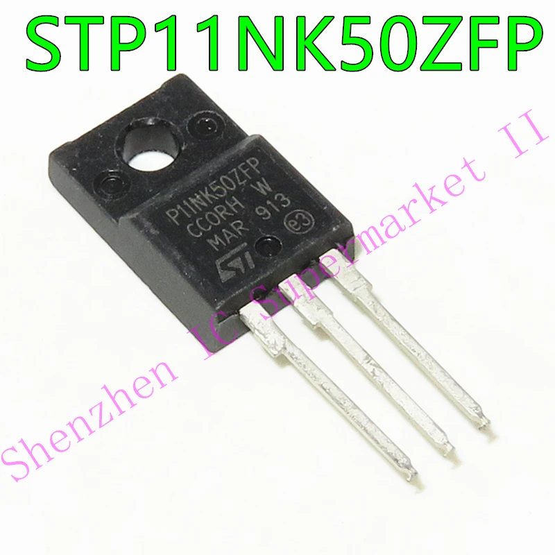 Новый оригинальный STP11NK50ZFP TO-220F N-channel 500 V, 0,48 10 A TO-220, TO-220FP, D2PAK Zener-protected SuperMESHTM Power MOSFET