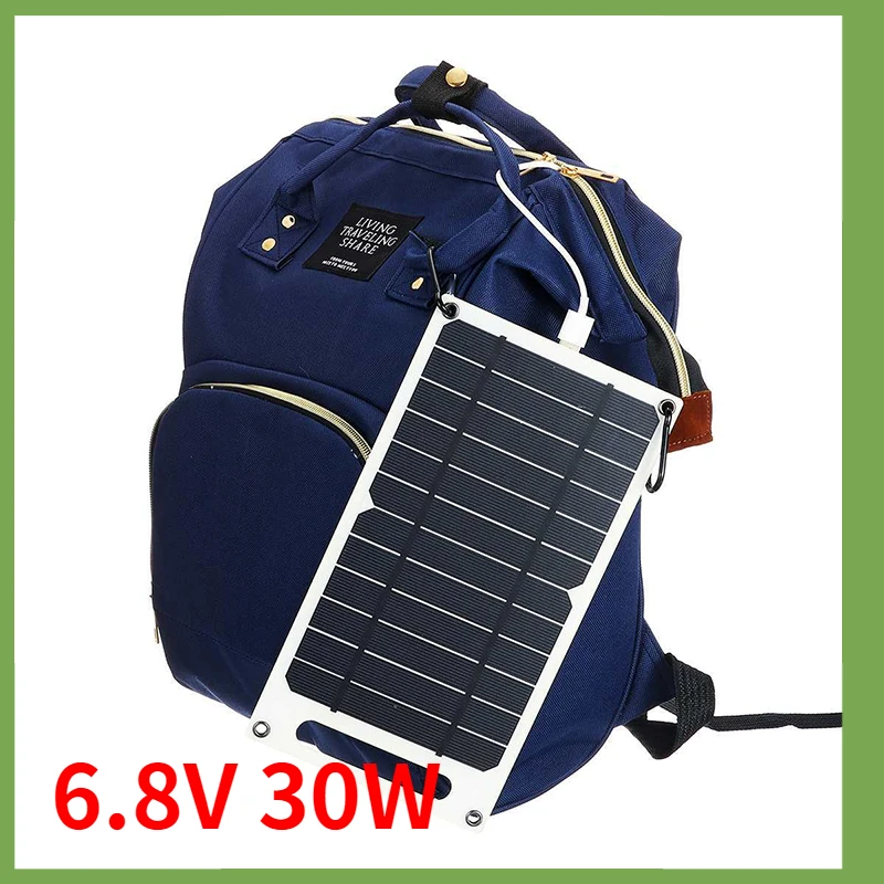 

Brand New Solar Panel 30W Factory Direct Sales Mobile Phone Power Bank Portable Supply 6.8Vfor Car Yacht RV