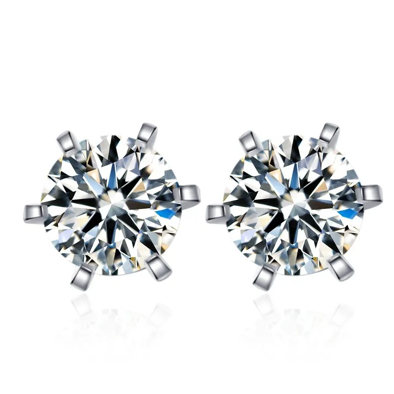 

Moissanite Gemstone Earring Genuine Solid 925 Sterling Silver Women Gift Fine Jewelry