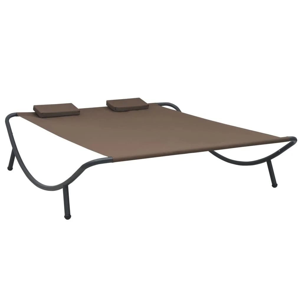 

Outdoor Lounge Bed Fabric Brown