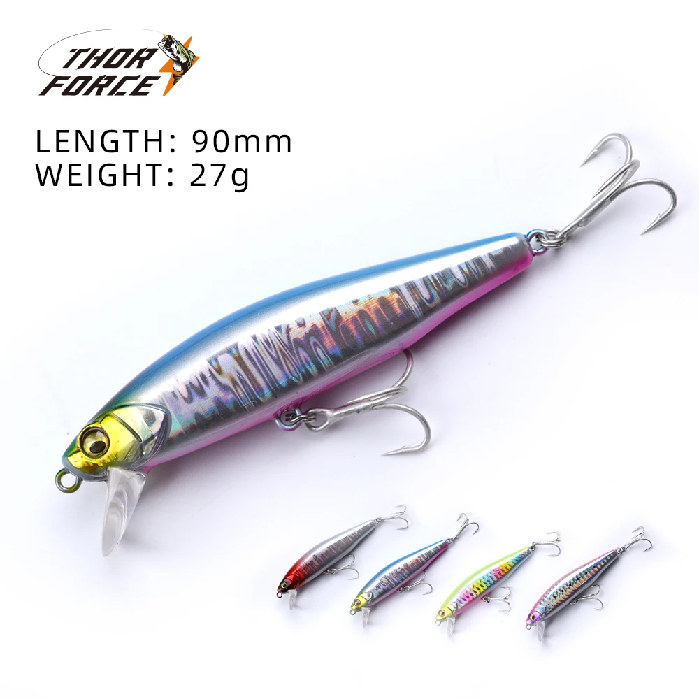 Тонущая миниатюрная рыболовная приманка THORFORCE 90 мм 27 г Джеркбейт окунь щука