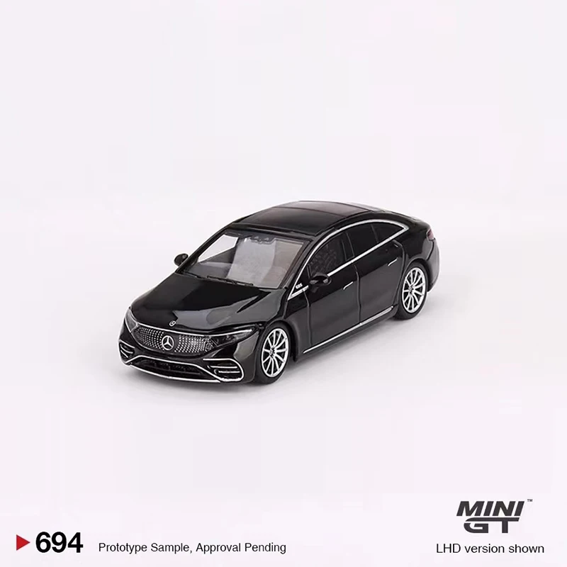 Модель автомобиля MINI GT 1:64 EQS 580 4matic коллекция литых автомобилей из сплава черного