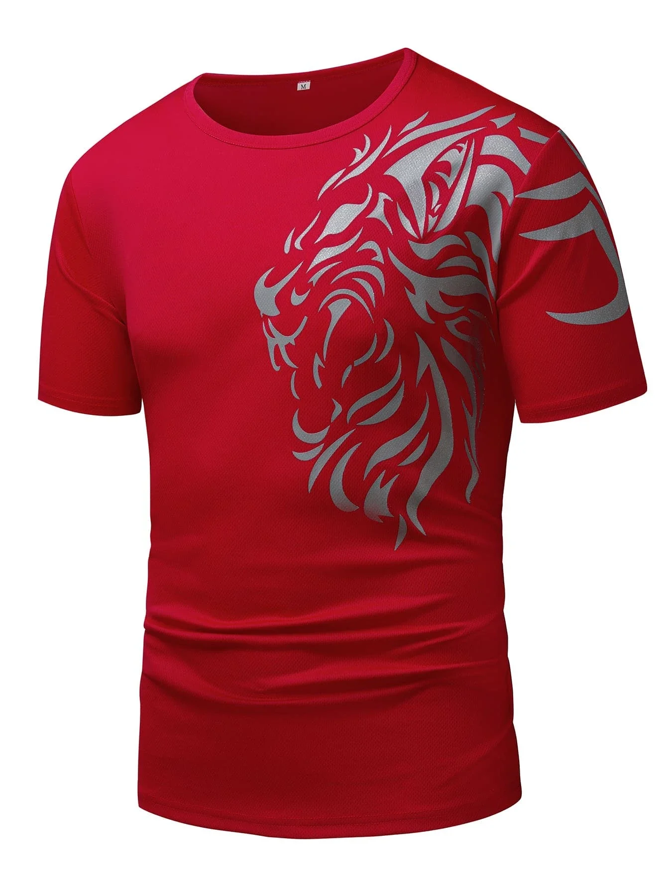 

Men Lion Print Tee