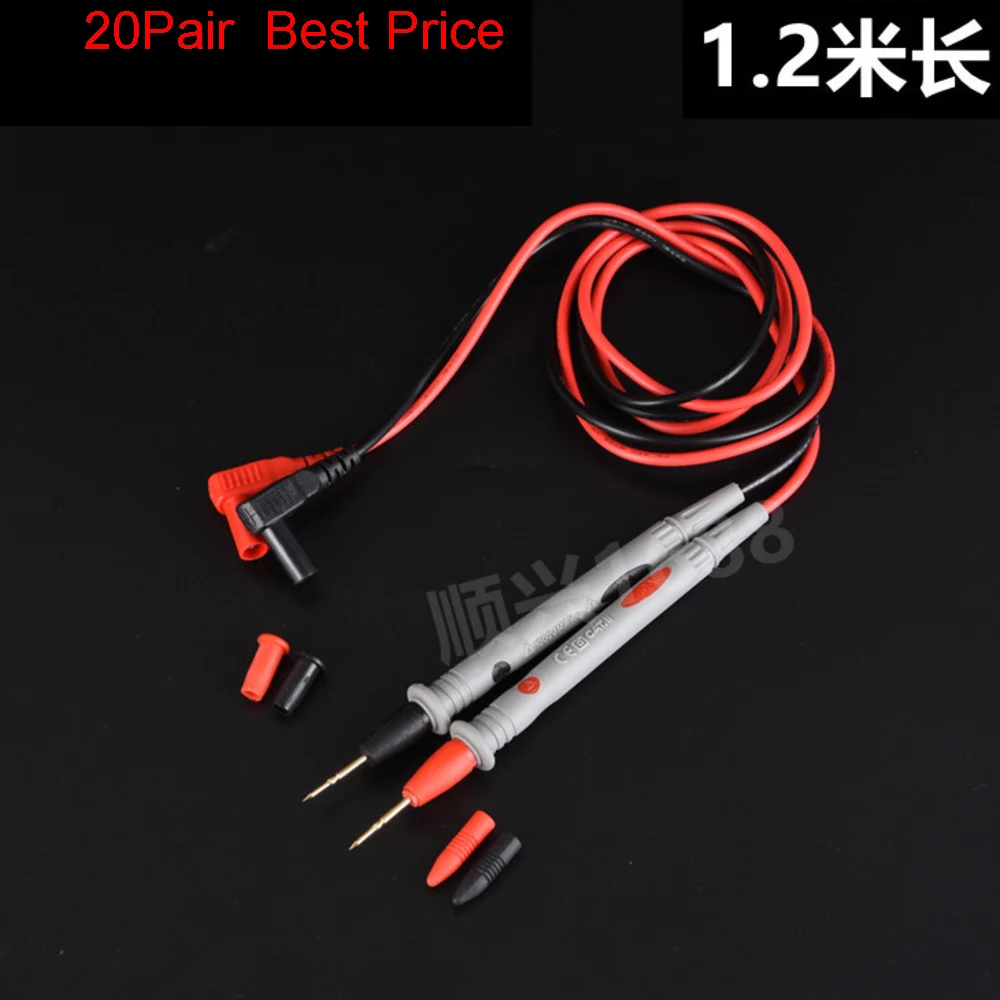 

20Pair/lot Digital 1000V 10A 20A Thin Tip Needle Multimeter Multi Meter Test Lead Probe Wire Pen Cable Multimeter Tester