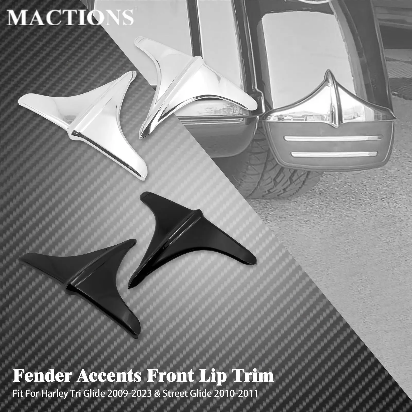 

Motorcycle Rear Fender Trim Cover For Harley Touring Street Trike Tri Glide FLHX FLHT 2009- 2017 Lip Trim Decor Cover ABS 2pcs