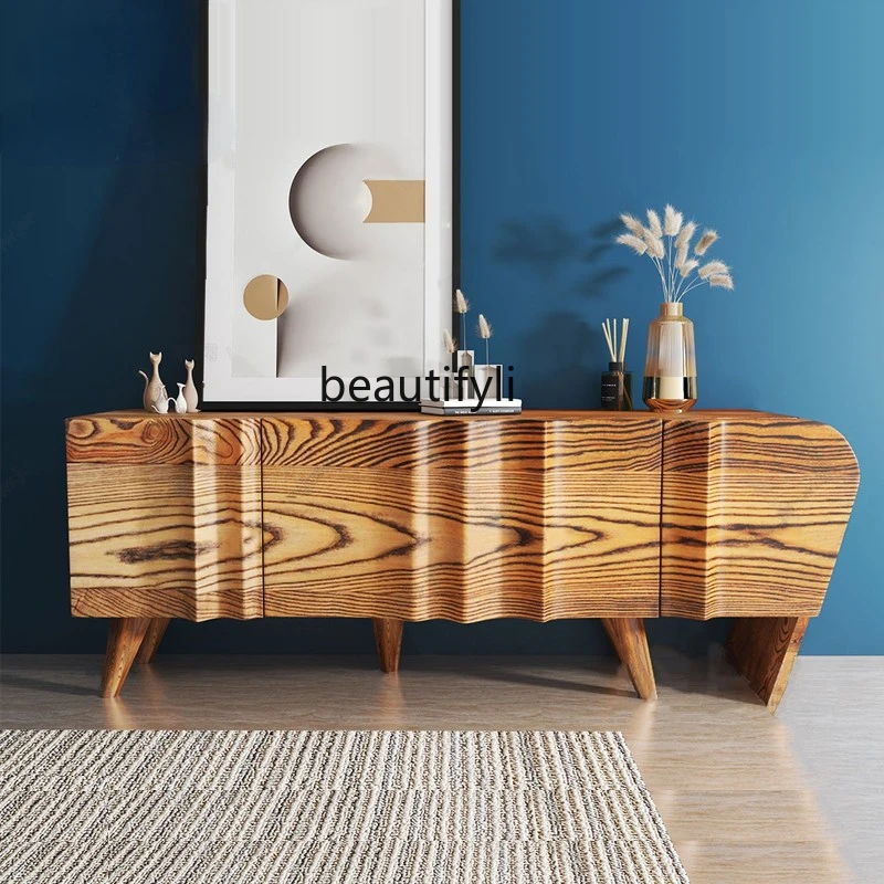 

HJ Meal Side Cabinet Tea Cabinet Locker Side Cabinet Walnut Color